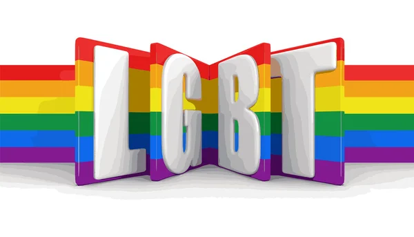 Imagem vetorial. Palavra LGBT. Imagem com caminho de recorte —  Vetores de Stock