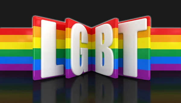 Palavra LGBT. Imagem com caminho de recorte — Fotografia de Stock