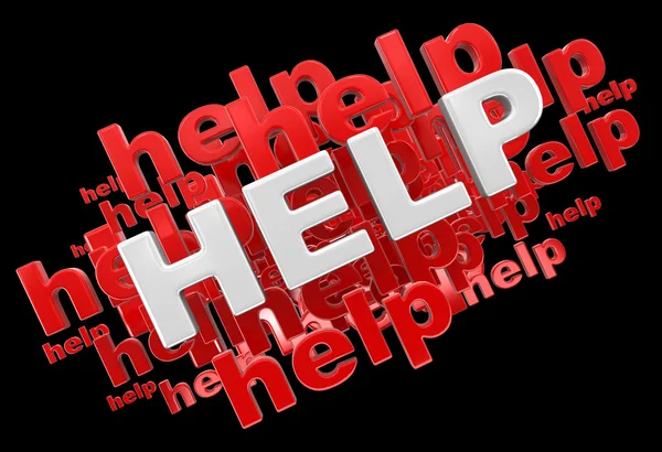 Hjälp om Word. Bild med urklippsbana — Stockfoto