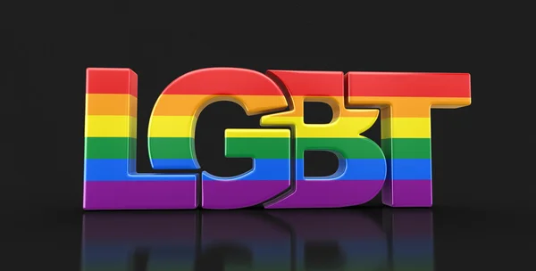 Palavra LGBT. Imagem com caminho de recorte — Fotografia de Stock