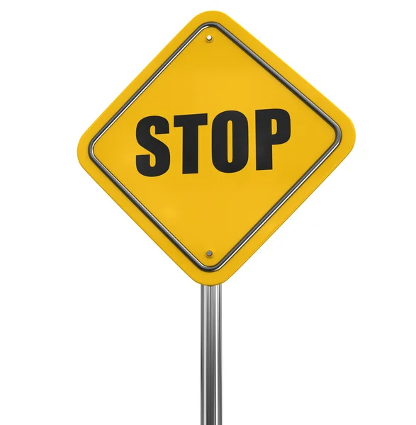 Znak stop. Obraz ze ścieżką przycinającą — Zdjęcie stockowe