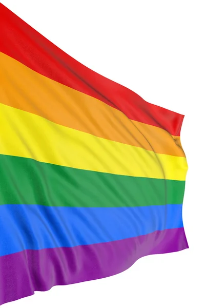 Веселка Gay Pride прапор. Зображення із відсічним контуром — стокове фото