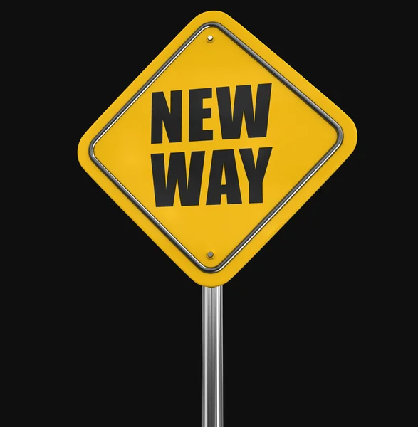 New Way road sign. Image with clipping path — Stock Photo, Image