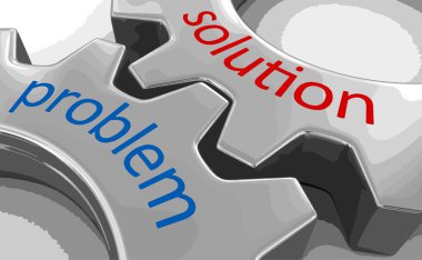 Vektör görüntü. Çark üzerinde iş kavramı. Görüntü kırpma yolu ile