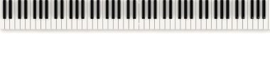 Vektör görüntü. Dijital piyano klavye. Görüntü kırpma yolu ile
