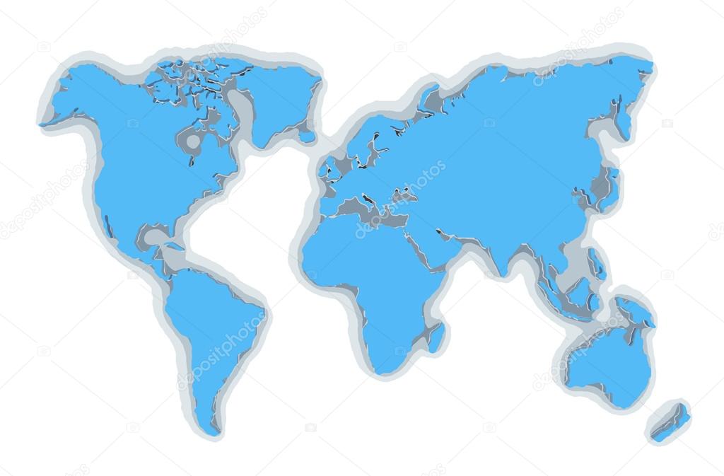Vector image. World Map. Image with clipping path