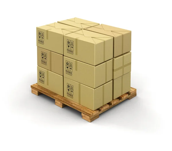 Many packages.  Image with clipping path — Stock Photo, Image