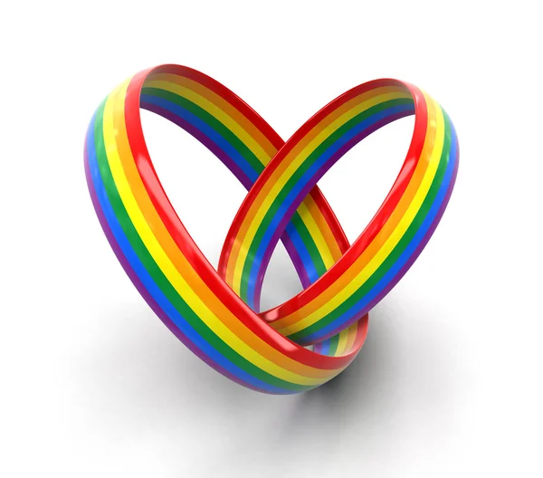 Anéis LGBT Imagem com caminho de recorte — Fotografia de Stock