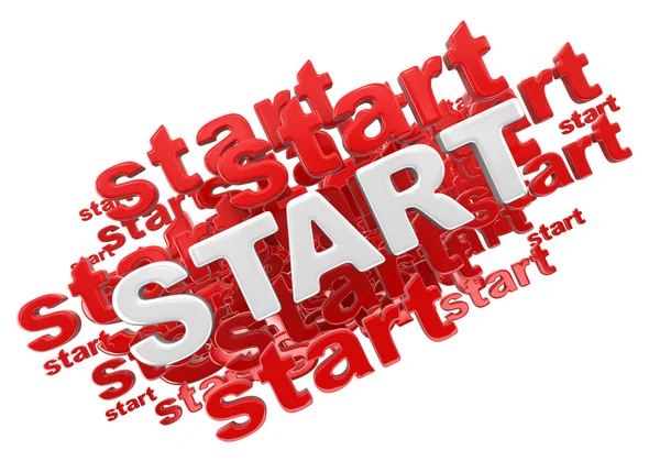 Ordet Start. Bild med urklippsbana — Stockfoto