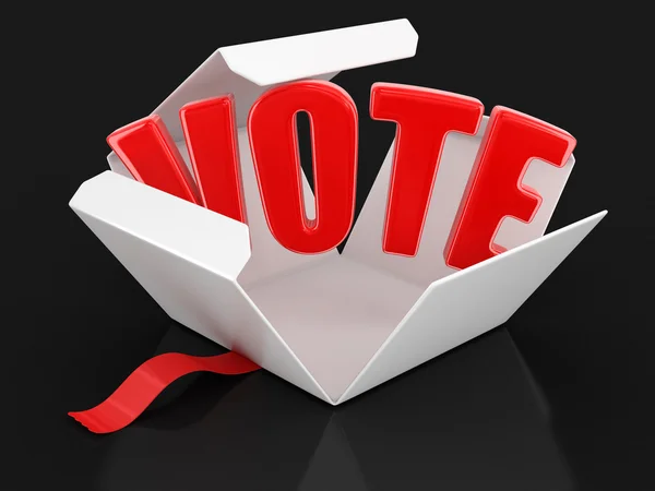 Öppna paket med omröstningen. Bild med urklippsbana — Stockfoto