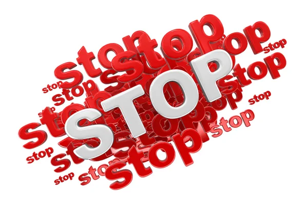 Word stop. Afbeelding met uitknippad — Stockfoto