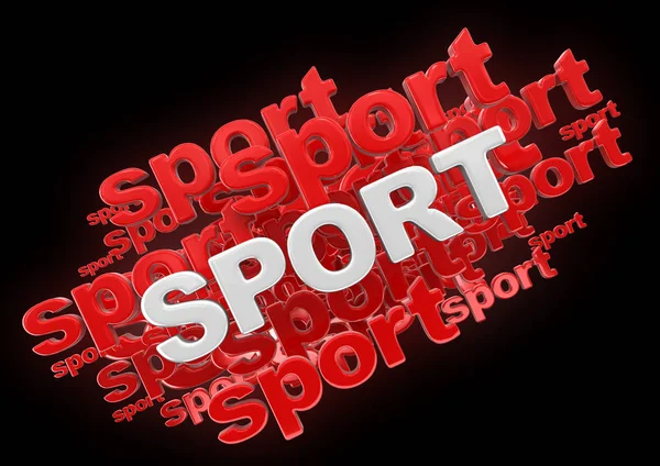 Ordet sport. Bild med urklippsbana — Stockfoto