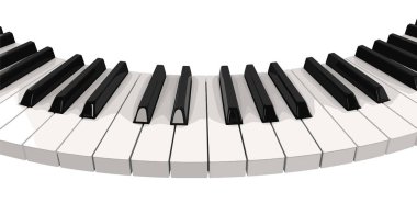 Digital piano keyboard. Image with clipping path clipart