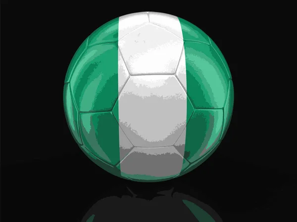 Futebol americano com bandeira nigeriana. Imagem com caminho de recorte —  Vetores de Stock