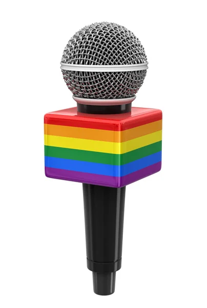Microphone couleur. Image avec chemin de coupure — Photo