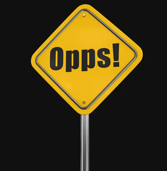 Oops! road sign. Image with clipping path — Stock Photo, Image