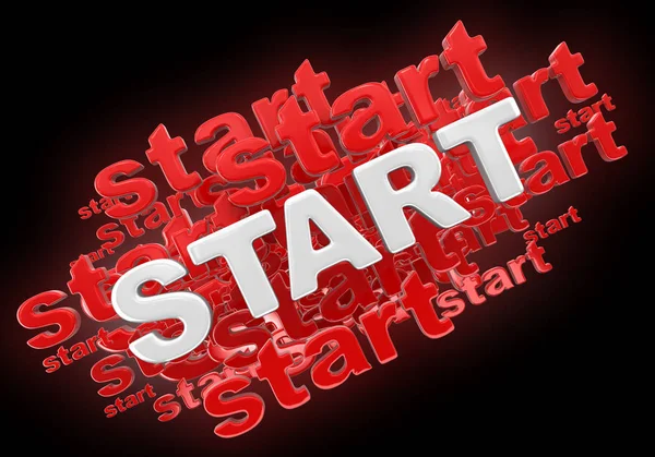 Word START. Image with clipping path — Stock Photo, Image