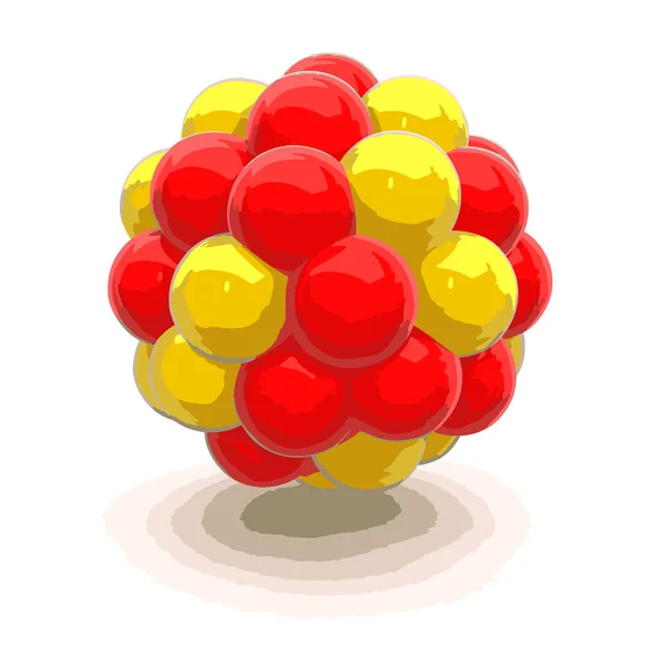 Atomkern. Bild mit Ausschnittspfad — Stockvektor