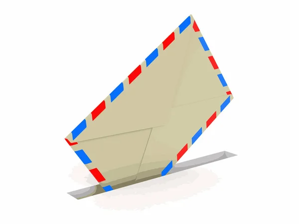 Una carta. Imagen con ruta de recorte — Vector de stock
