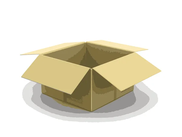 Pakket te openen. Afbeelding met uitknippad — Stockvector