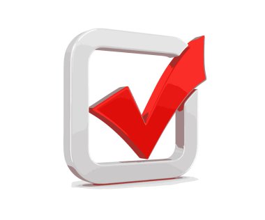 Onay işareti. Görüntü kırpma yolu ile