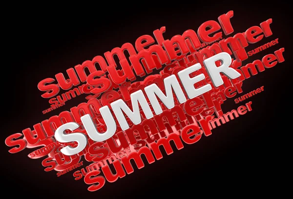 Slovo léto. Obraz s ořezovou cestou — Stock fotografie