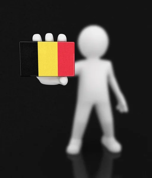 USA e Belgio puzzle da bandiere. Immagine con percorso di ritaglio — Foto Stock