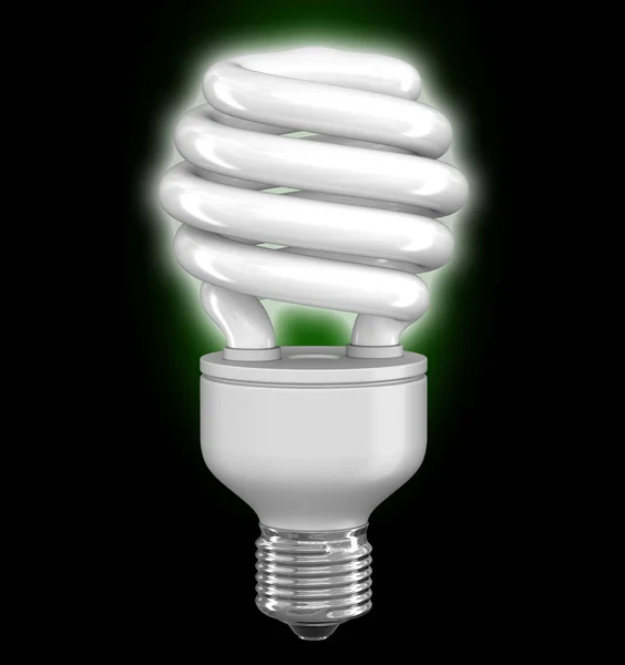 Energy Saving Light Bulb. Image with clipping path — Stock Photo, Image