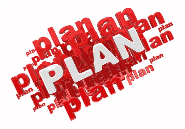 Wortplan. Bild mit Ausschnittspfad — Stockvektor