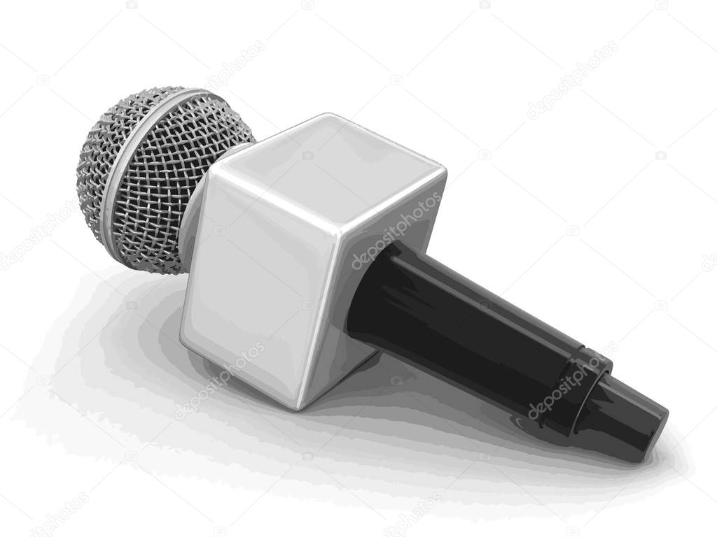 Microphone. Image with clipping path
