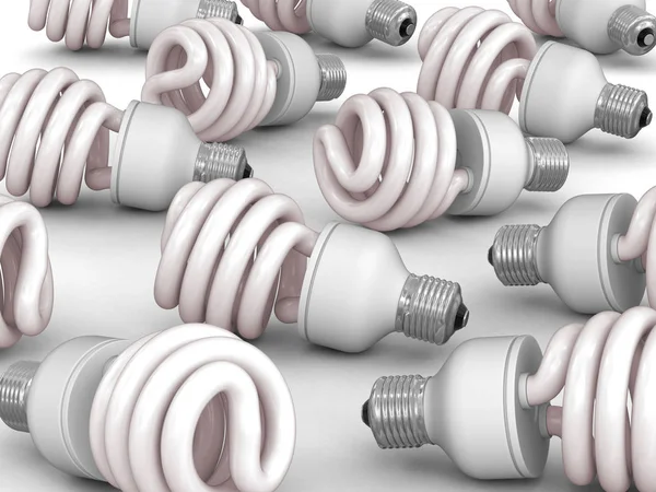Energy Saving Light Bulbs. Image with clipping path — Stock Photo, Image