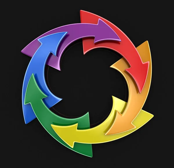 Gráfico circular en color. Imagen con ruta de recorte —  Fotos de Stock