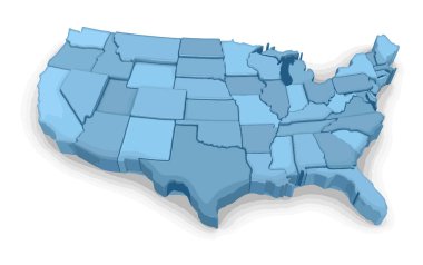 ABD Haritası. Görüntü kırpma yolu ile.