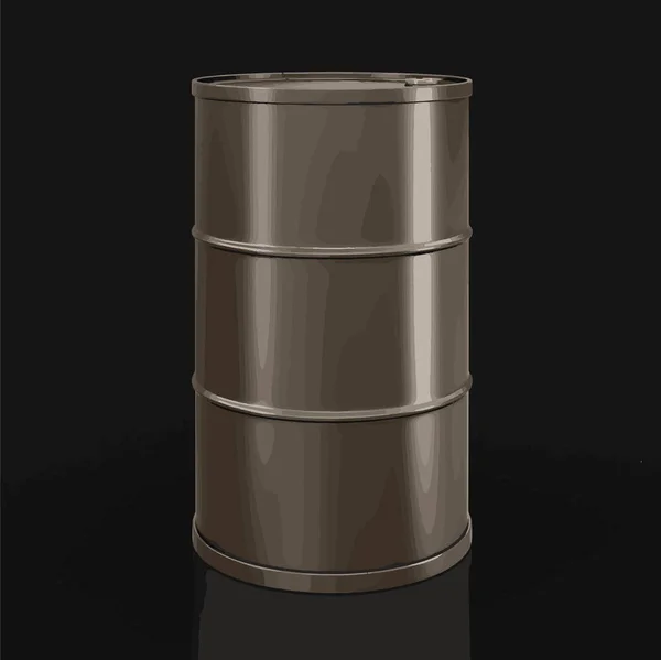 Oljefat. Bild med urklippsbana — Stock vektor