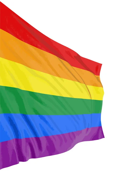 彩虹同性恋骄傲的旗帜。图像的剪切路径 — 图库矢量图片