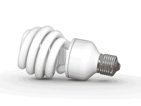 Ampoule à économie d'énergie. Image avec chemin de coupure — Image vectorielle