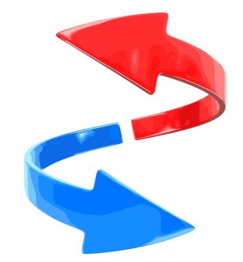 İki ok. Görüntü kırpma yolu ile