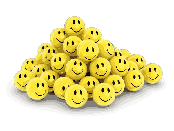 Smileys. Image with clipping path — Stock Vector