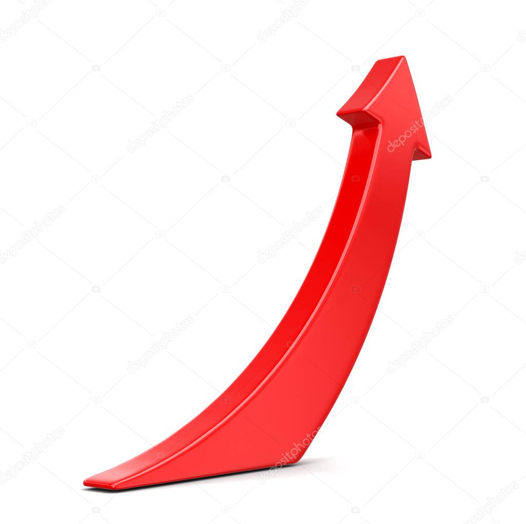 Arrow up. Image with clipping path