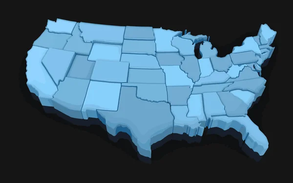 Mapa dos EUA. Imagem com caminho de recorte . —  Vetores de Stock