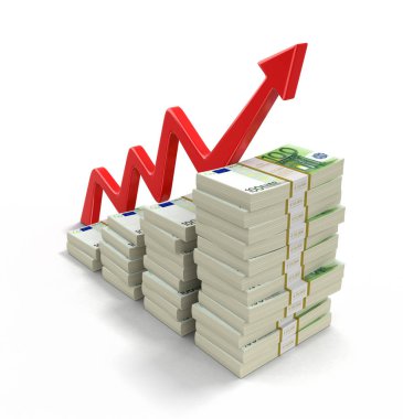 Euro ve ok yığını. Görüntü kırpma yolu ile
