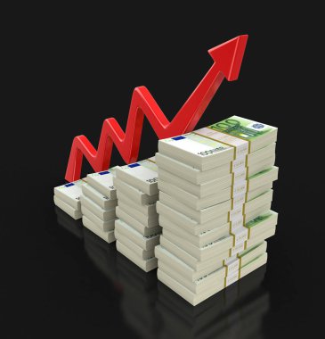 Euro ve ok yığını. Görüntü kırpma yolu ile