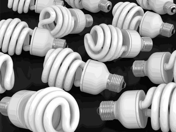 Lampadina a risparmio energetico. Immagine con percorso di ritaglio — Vettoriale Stock