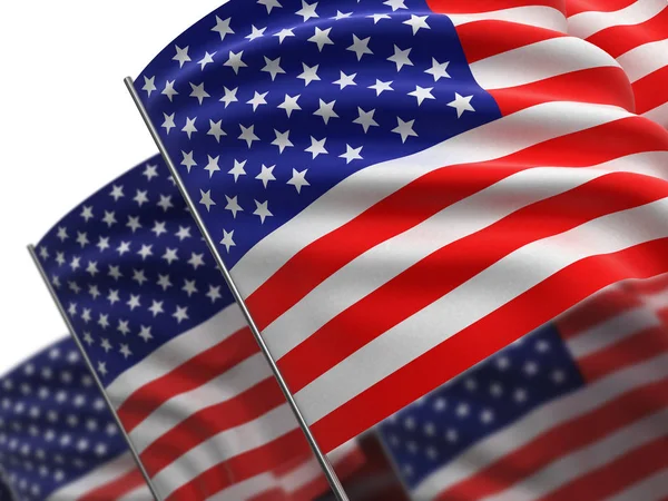 ABD bayrakları. Görüntü kırpma yolu ile — Stok fotoğraf