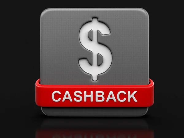 Signez cashback. Image avec chemin de coupure — Photo