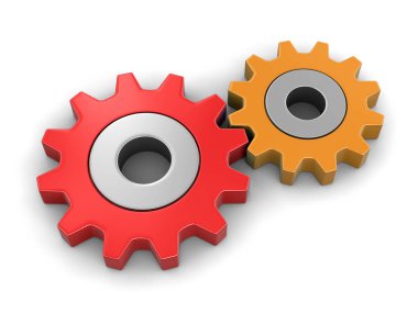 Cogwheels. Görüntü kırpma yolu ile