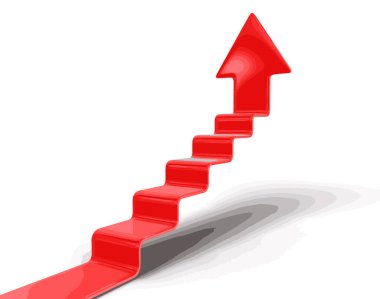 Merdiven ve yukarı ok. Görüntü kırpma yolu ile