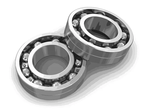 Bearings. Image with clipping path — Stock Vector