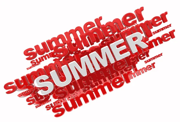Palabra de verano. Imagen con ruta de recorte — Archivo Imágenes Vectoriales