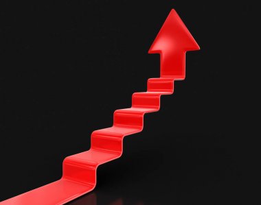 Merdiven ve yukarı ok. Görüntü kırpma yolu ile